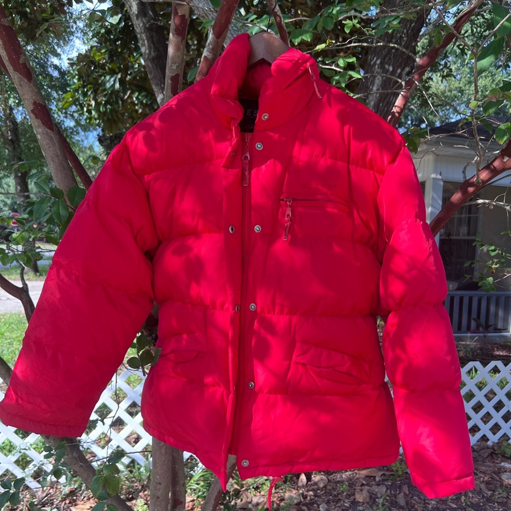 Red Guess Jacket with hood
